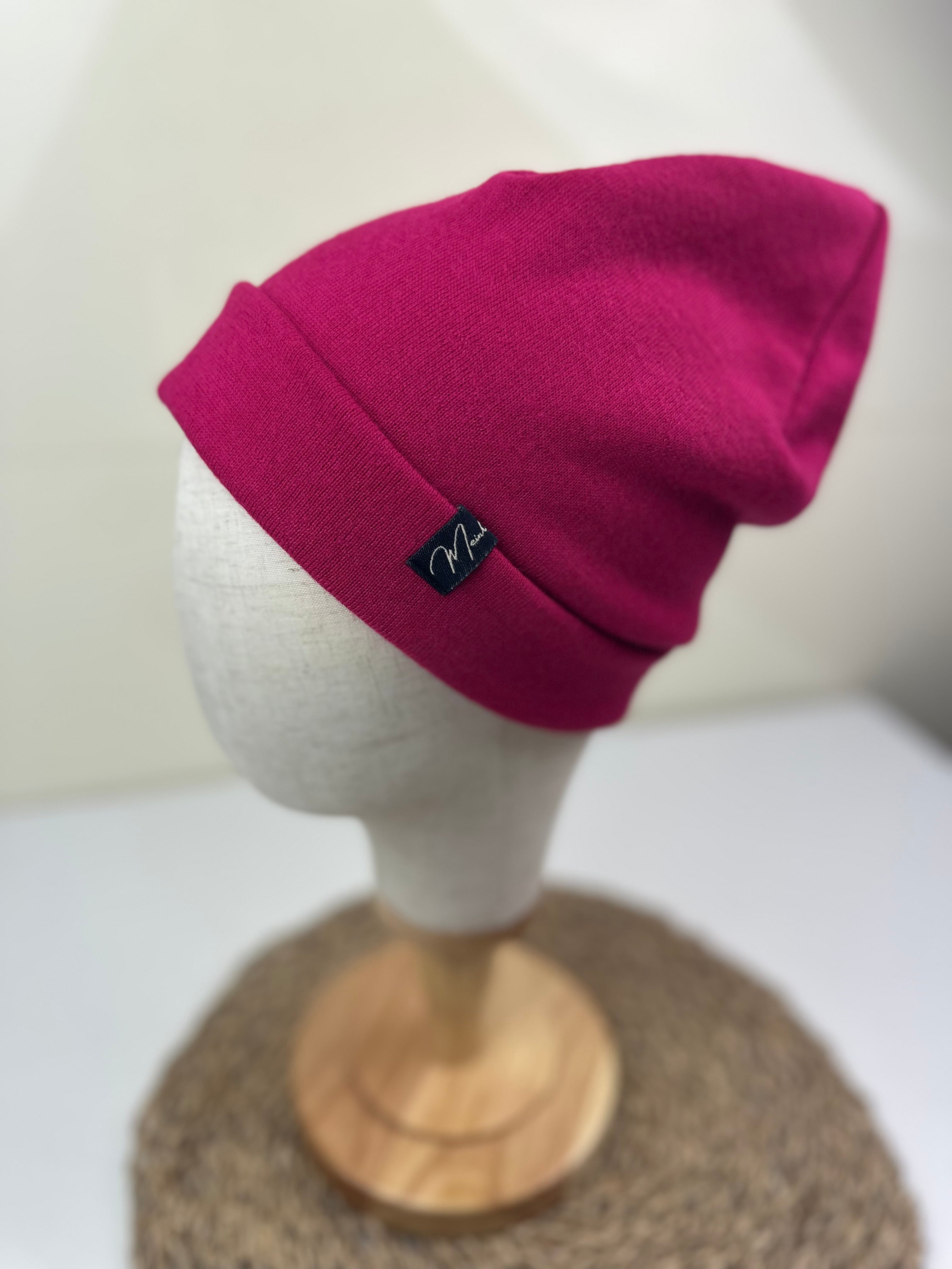 Feiner Merino Beanie Himbeere